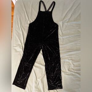 Urban Outfitters Black Velvet Jumpsuit